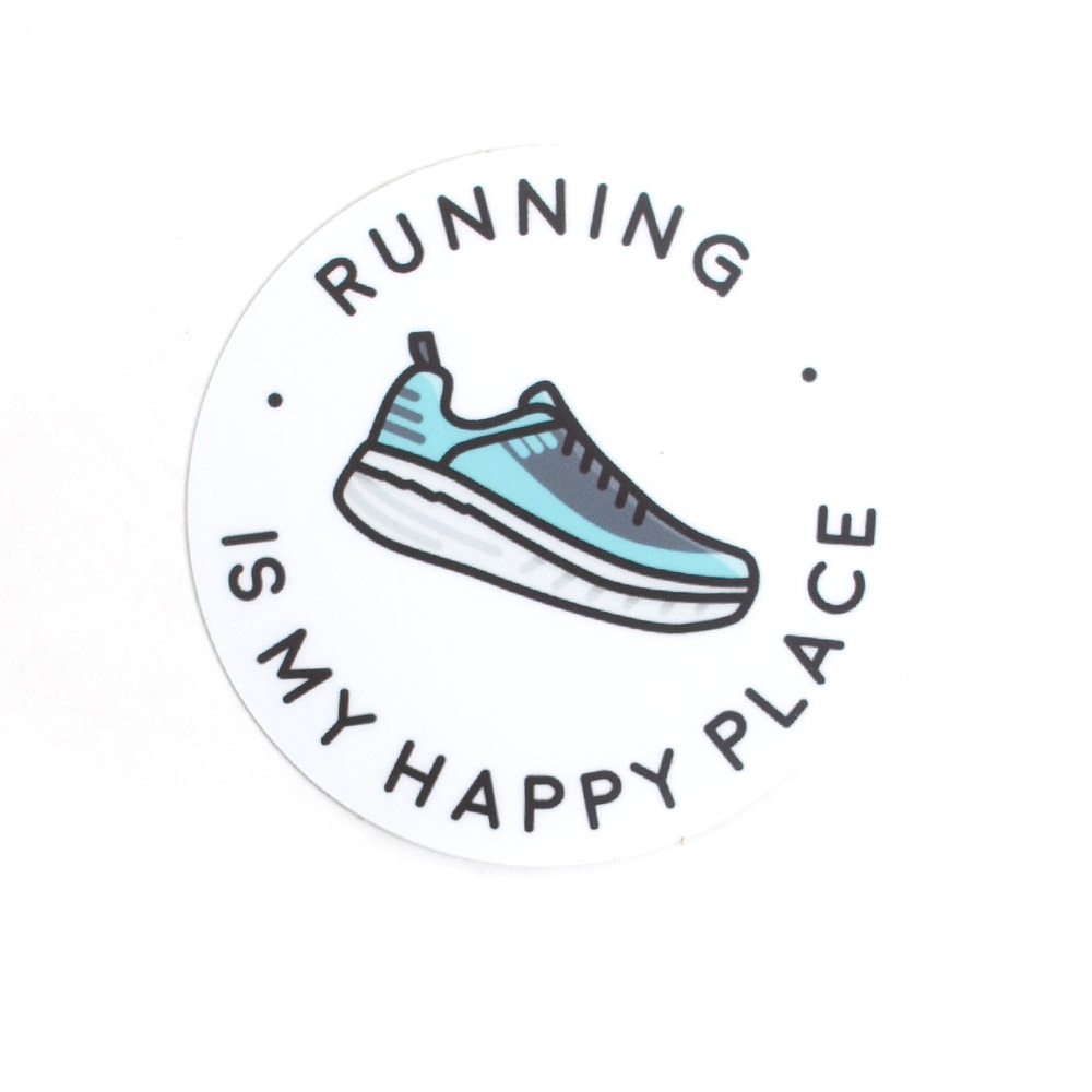 Stickers Northwest, Stickers, Art & School, 3", Track & Field, Running Is My Happy Place, 622771